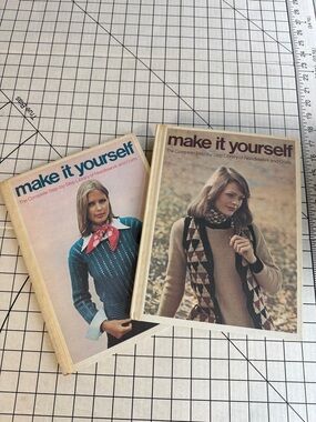 Make It Yourself Needlework Library Vol 1&3  Patterns 1–4 & 9–12 Vintage ca 70s